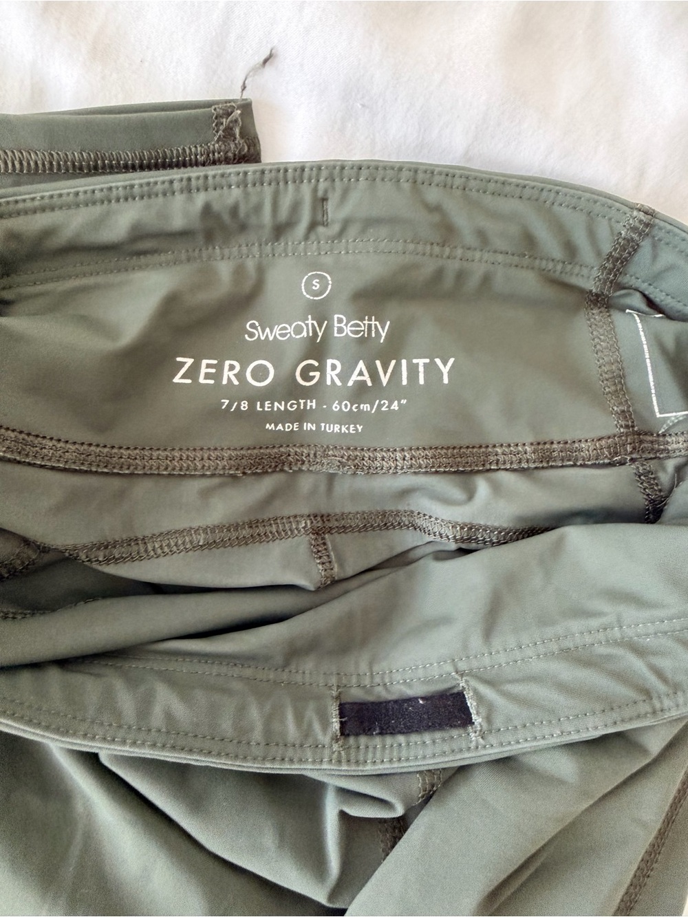 Sweaty Betty Zero Gravity 7/8 Pants — Olive